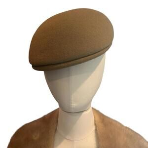Huckel Bora Super Wool Felt Flat Cap XL 60cm Brown Made in Austria